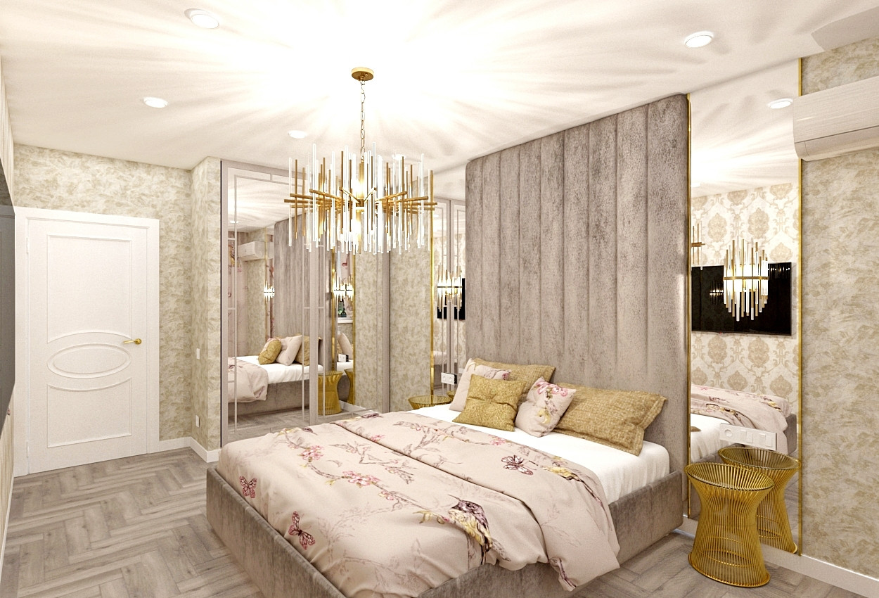 Классический интерьер трехкомнатной квартиры площадью 91,4 кв.м.