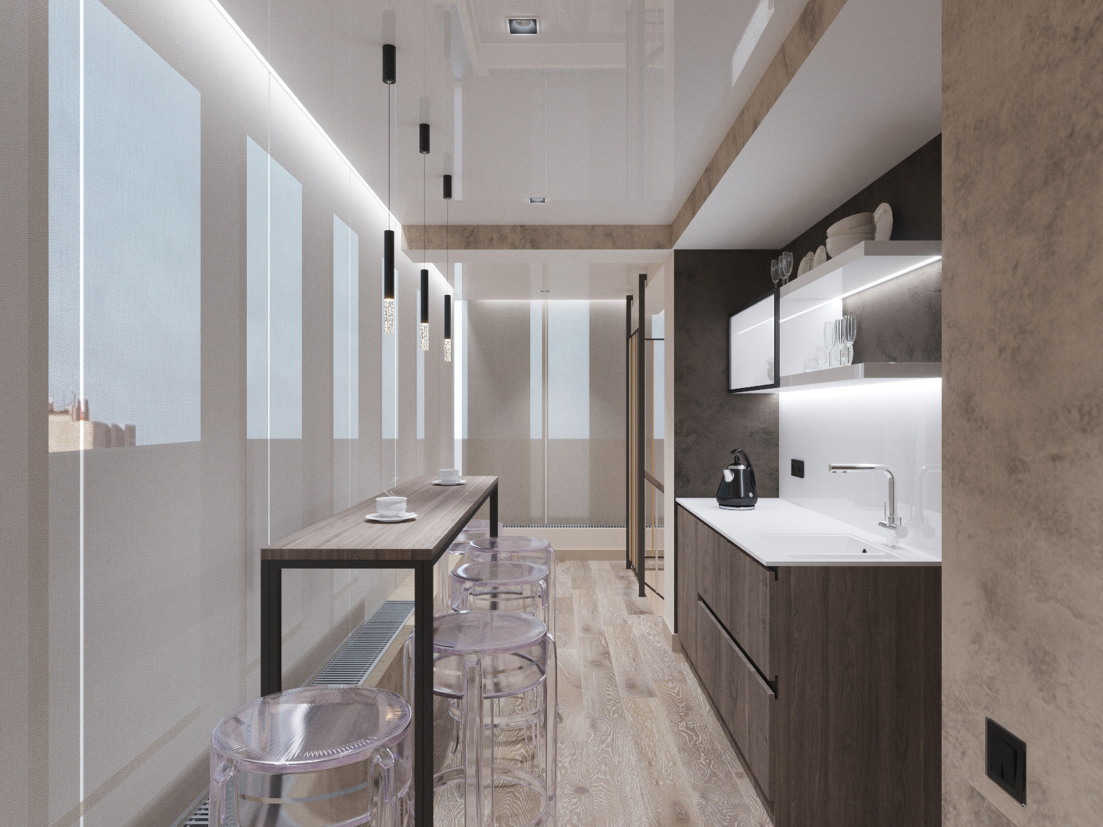 Проект двухуровневого пентхауса в ЖК "Парковый"