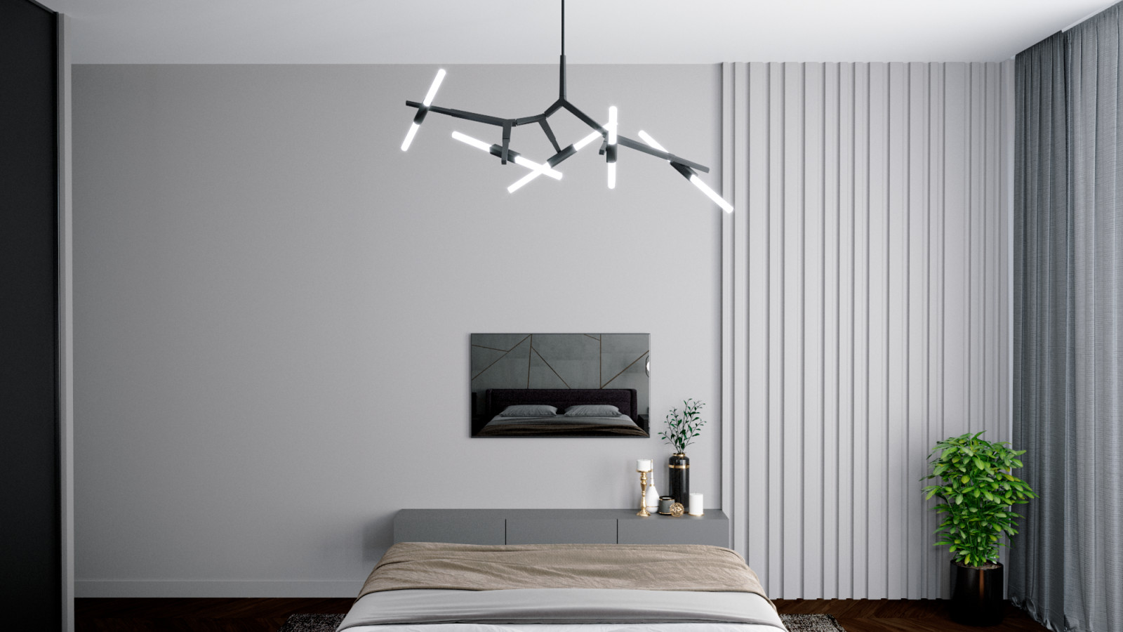 Спальня в стиле минимализм