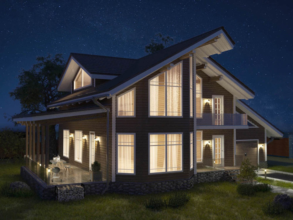 ПРОЕКТ ДОМА ИЗ КЛЕЕННОГО БРУСА