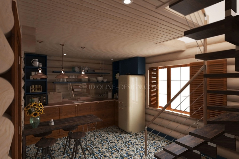 Обложка проекта: Дизайн интерьера дачи из сруба