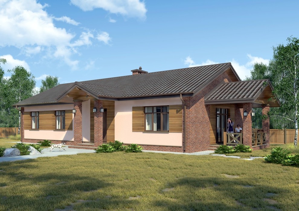 Обложка проекта: • Коттедж 115м2. в пгт. Иловля, Волгоградской обл.