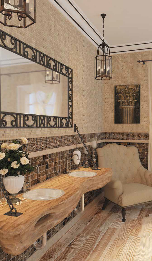 Мозаика из натурального камня в интерьере