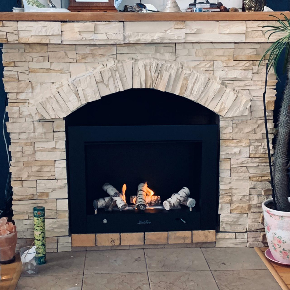 Обложка проекта: Полуавтоматический биокамин Фаер Бокс 4-25,5 в доме д. Грязь