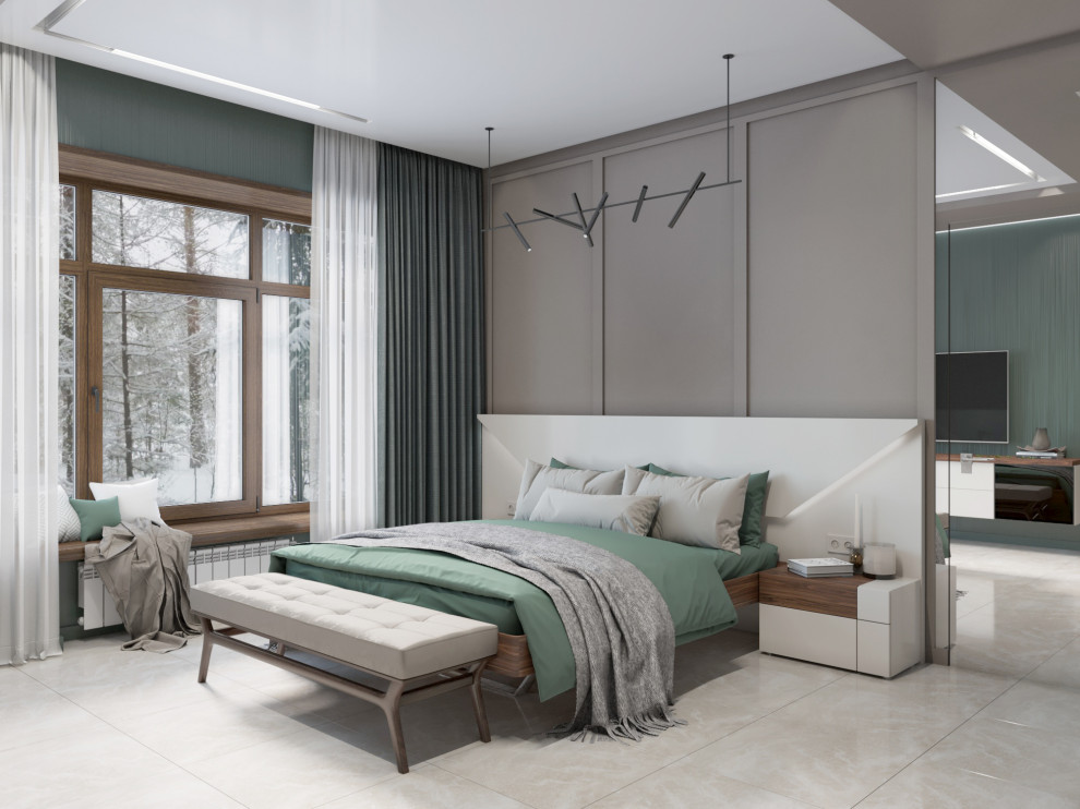 Спальная в частом доме.