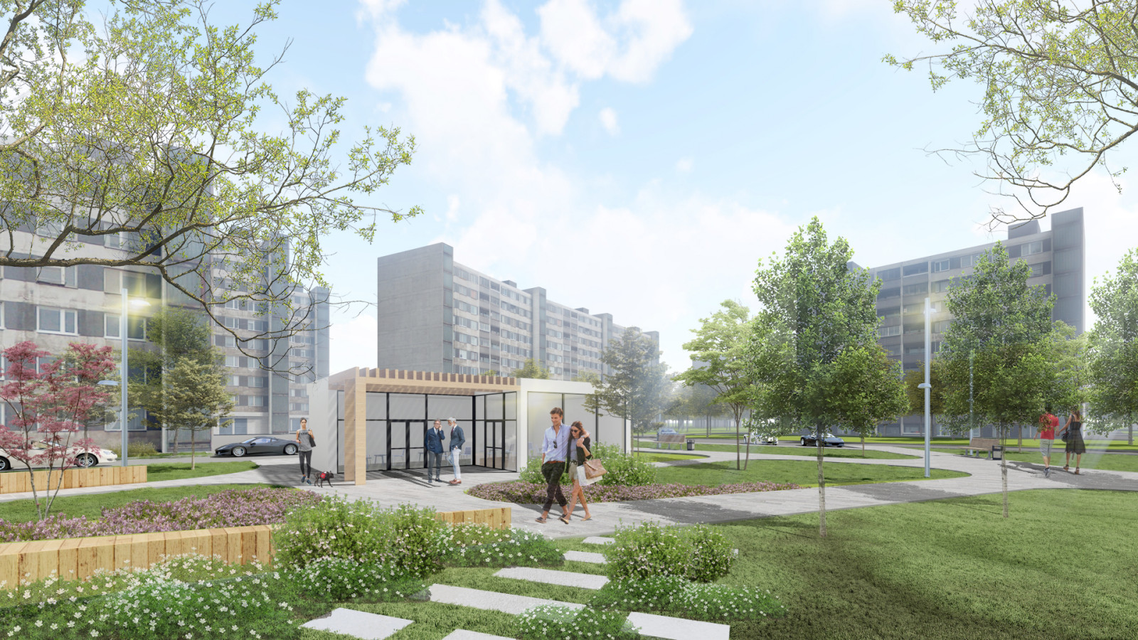 Благоустройство сквера в Краснооктябрьском районе г. Волгограда