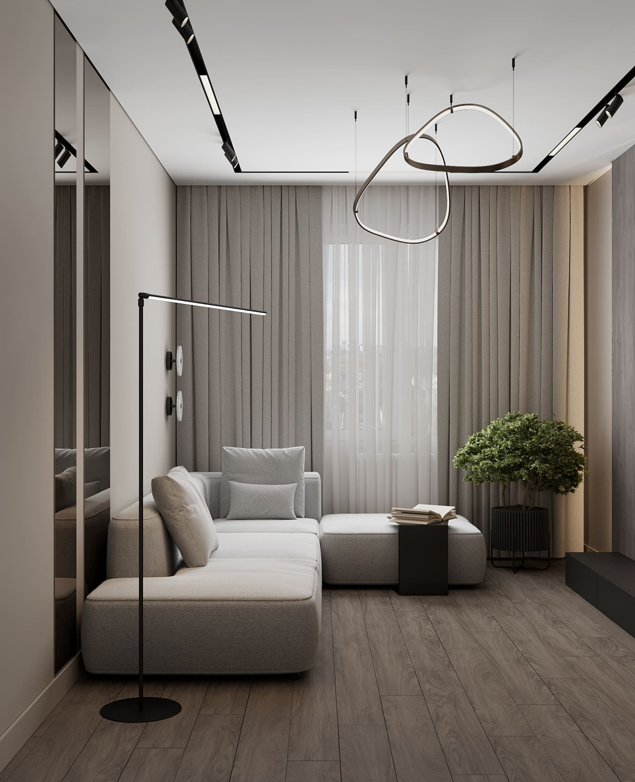 Дизайн-проект квартиры для семейной пары в современном стиле