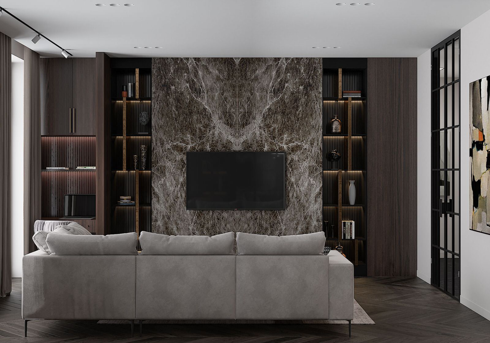 Дизайн проект квартиры 78м2 ЖК "Резиденция Композиторов"