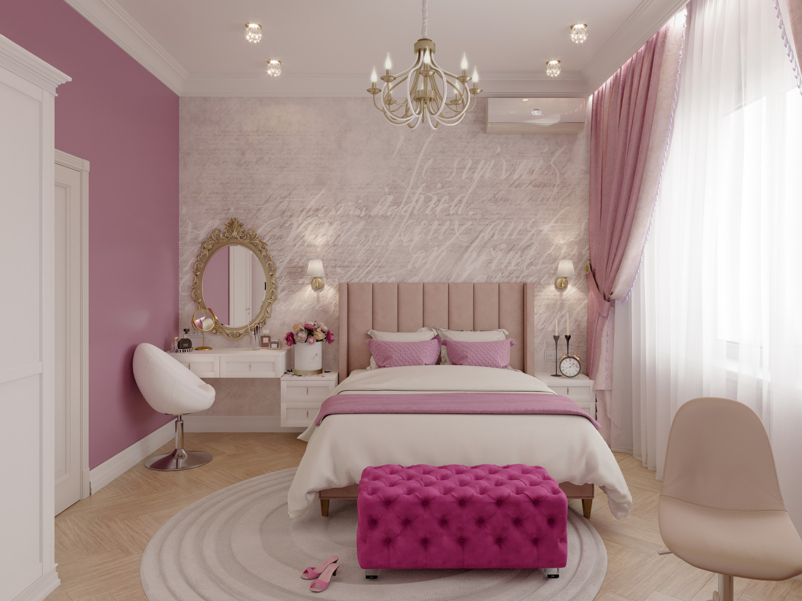 Детские комнаты для девочек. Фрагменты из разных проектов.