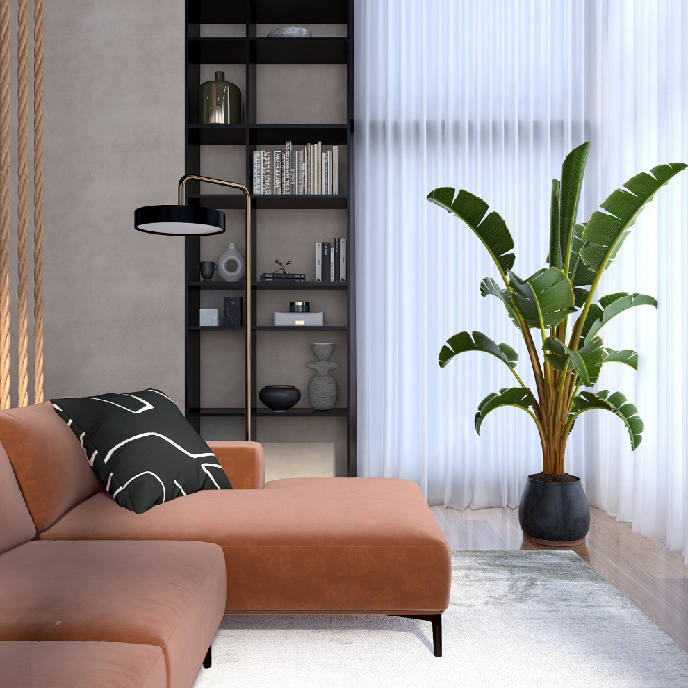 Кухня-гостиная в доме в лесу