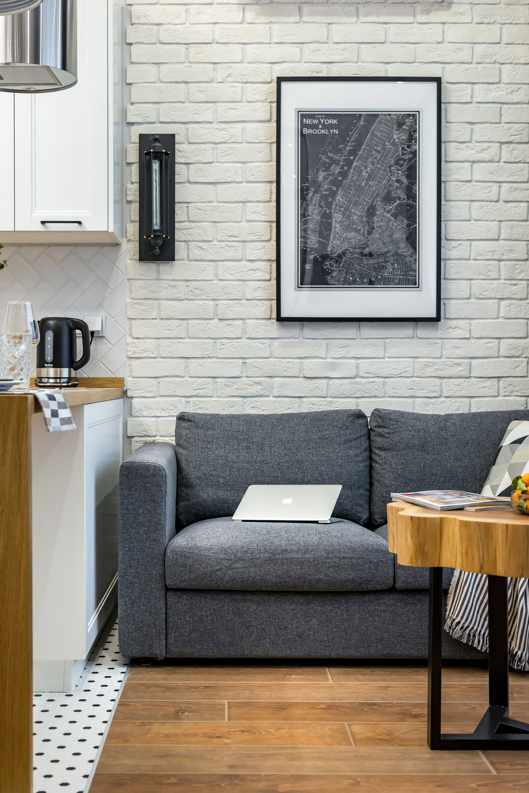 Студия 38м2 в стиле лофт для сдачи в аренду