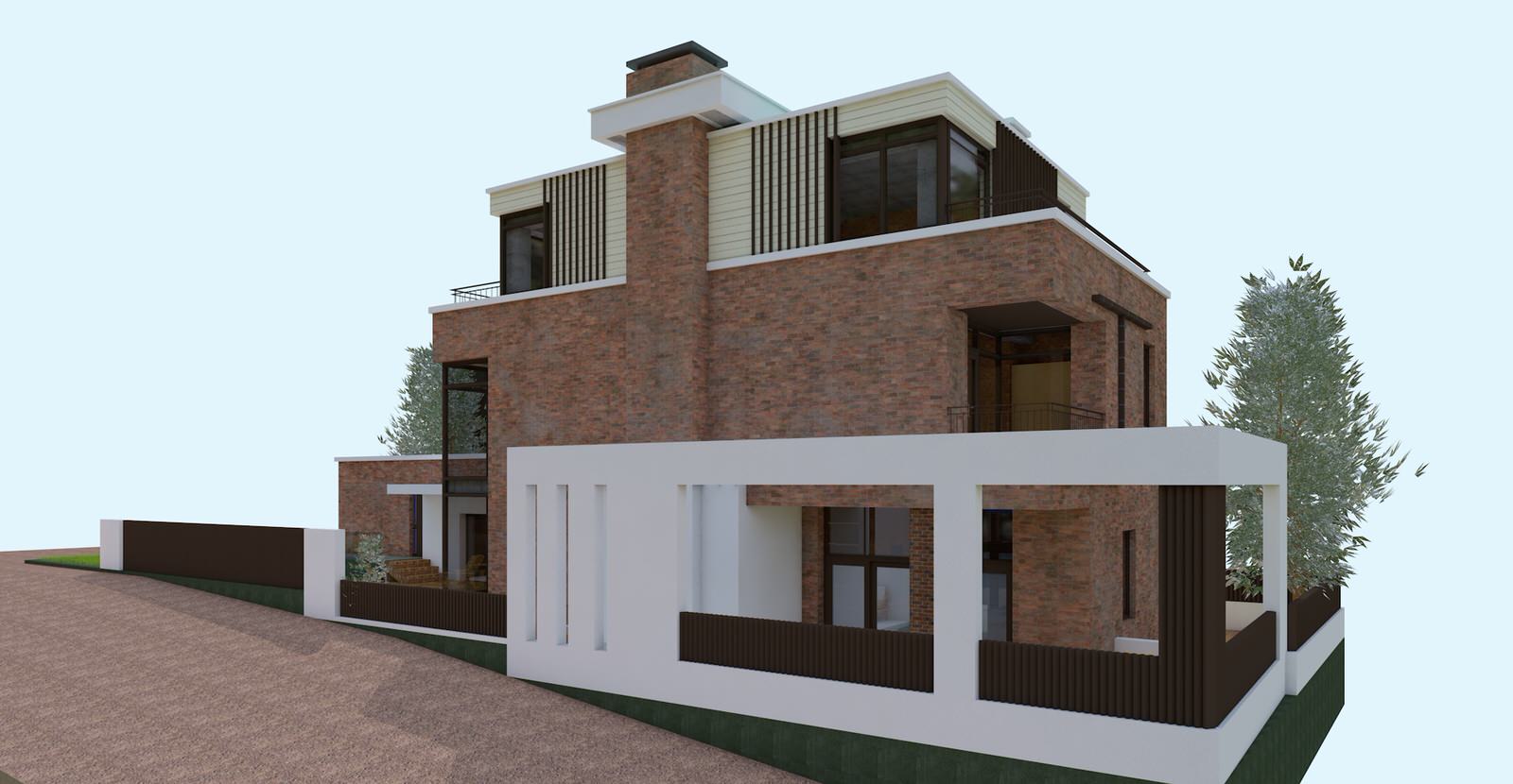 Коттедж в современном стиле в г. Новороссийске.