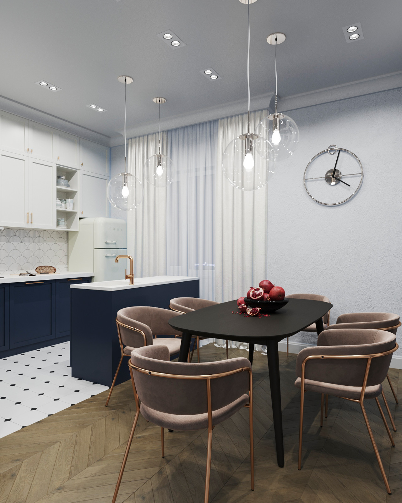 Гостиная и кухня