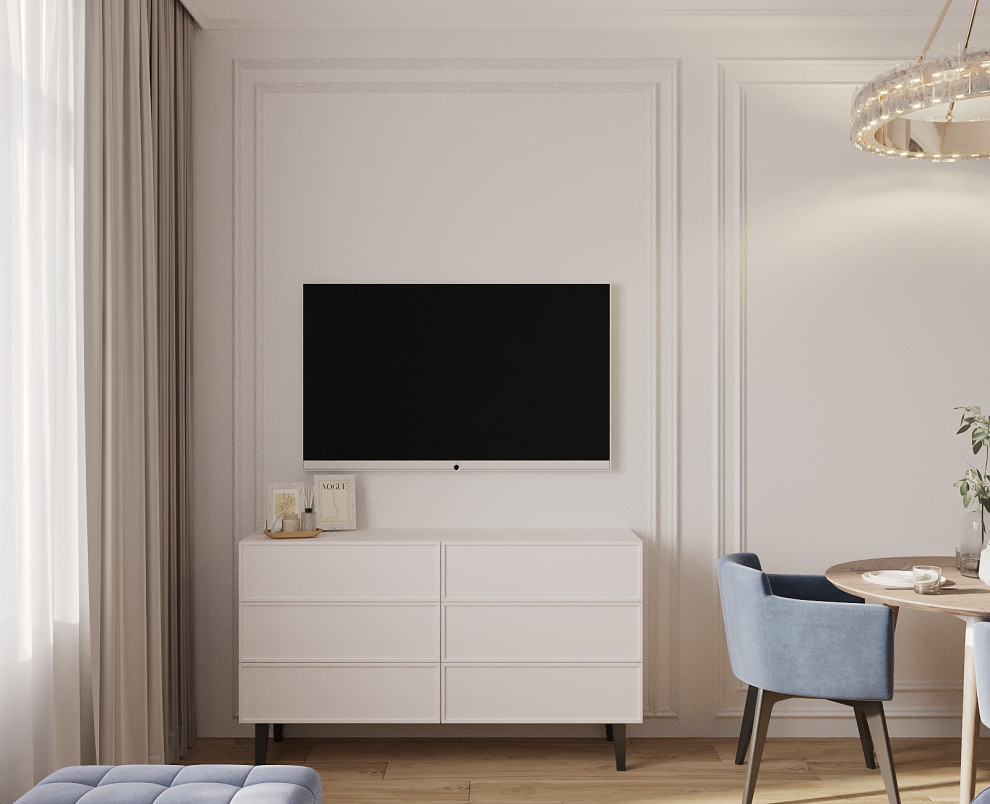 Проект однокомнатной квартиры в ЖК «Серебряный фонтан» г. Москва