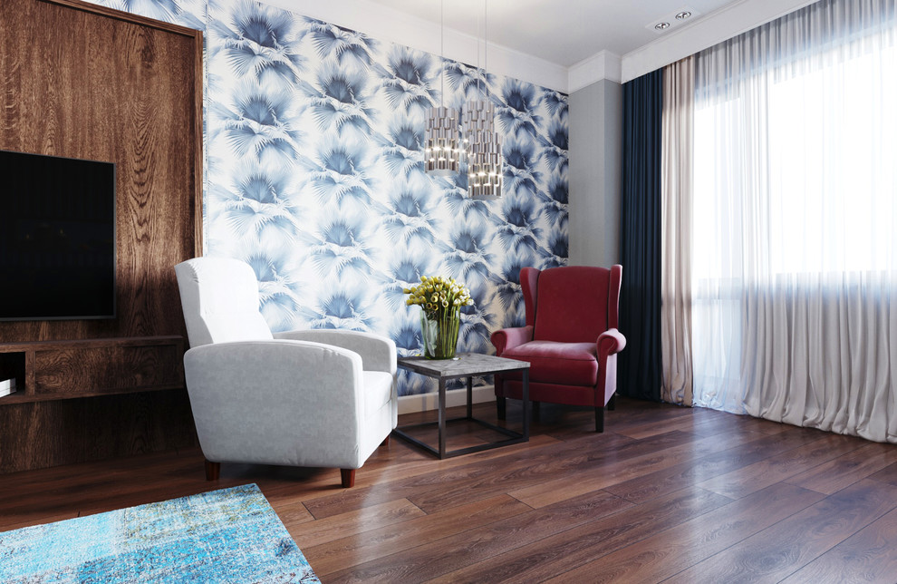 Дизайн интерьера гостиной для молодой пары с двумя детьми(вариант 2)