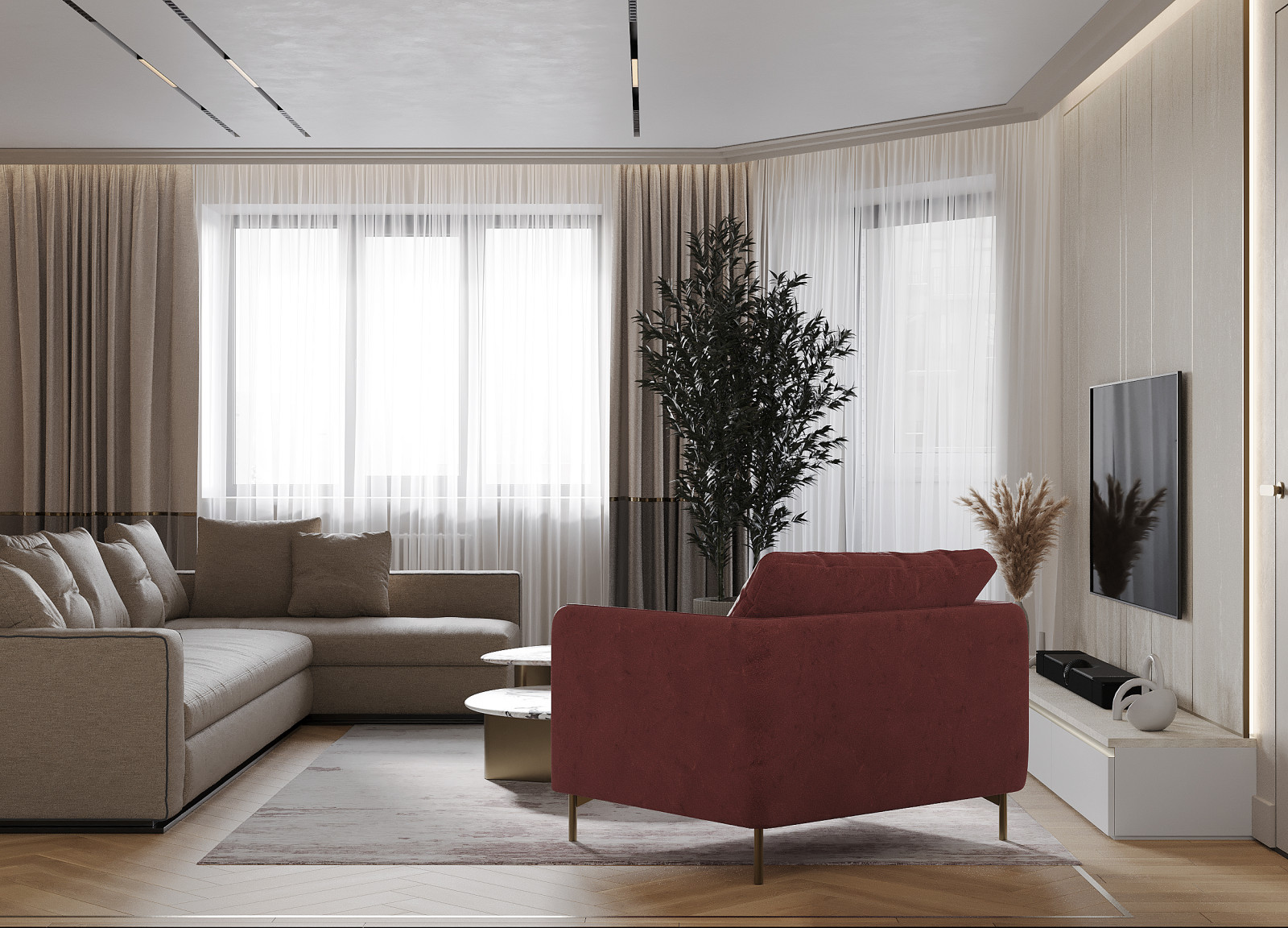 интерьер квартиры, Татарстан, Альметьевск, 150м2