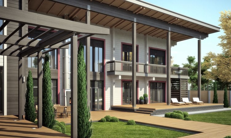 Современный деревянный дом