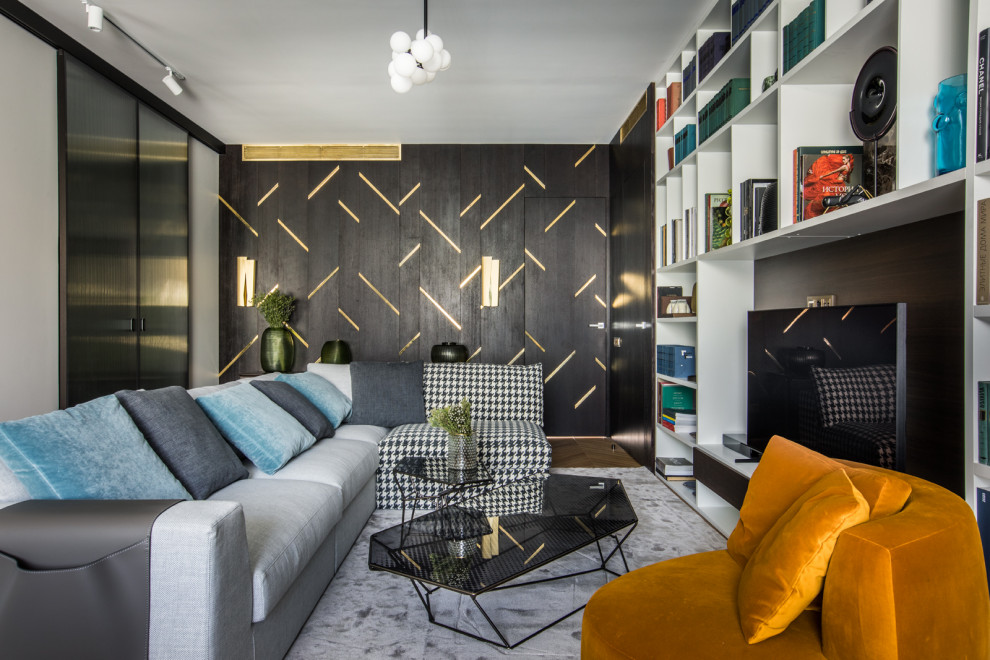 Яркая квартира с элементами из латуни