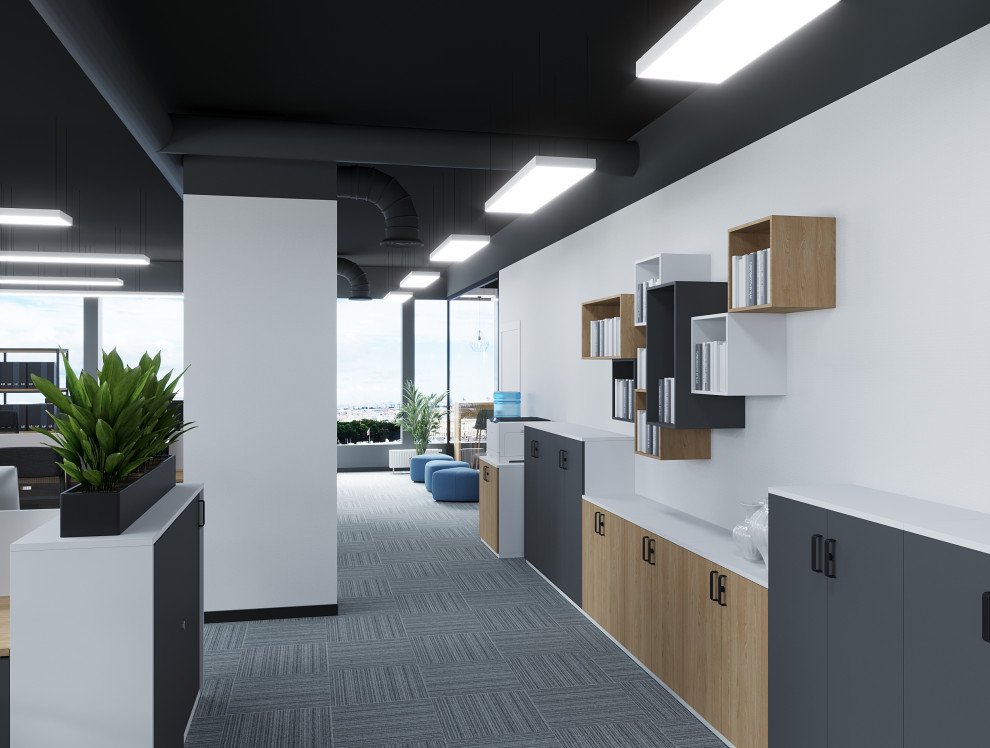 Интерьер офиса компании "ВЕЗА" в бизнес-центре Neboplaza в г. Екатеринбурге