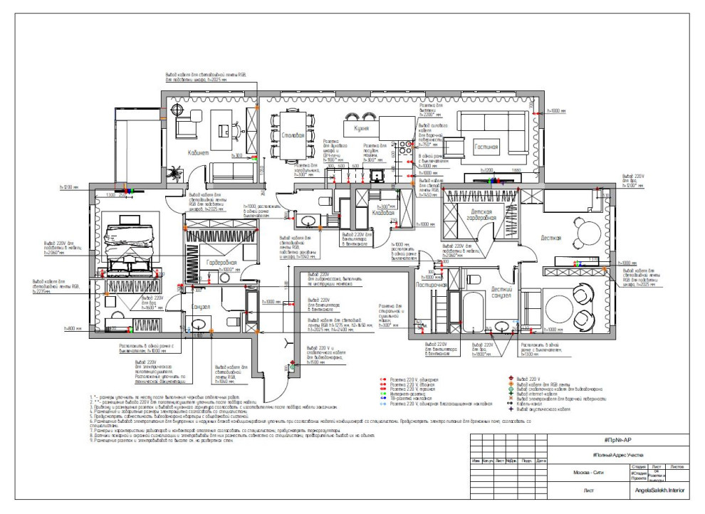 Планировка электричество