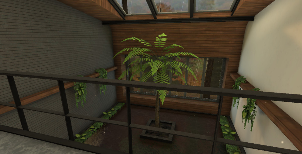 3D проект дома в лесу