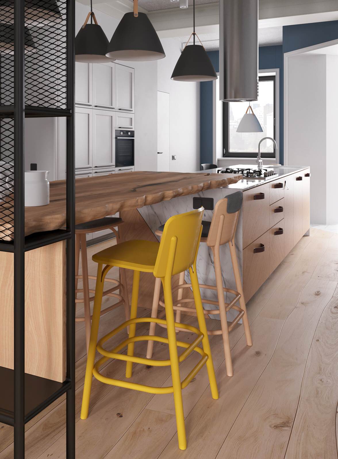 3d-визуализация "Эклектичный лофт" (оформление интерьера от Zeworkroom)