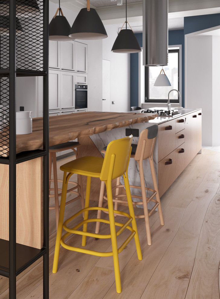 3d-визуализация "Эклектичный лофт" (оформление интерьера от Zeworkroom)