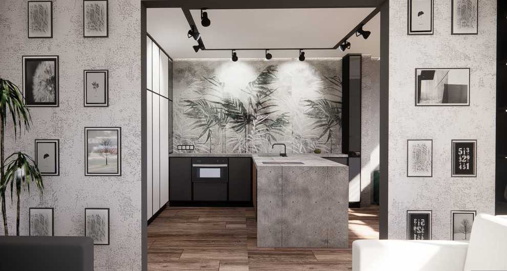 Обложка проекта: Графичный интерьер с элементами брутализма