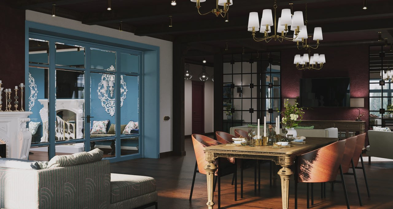 Усадьба с двумя флигелями.