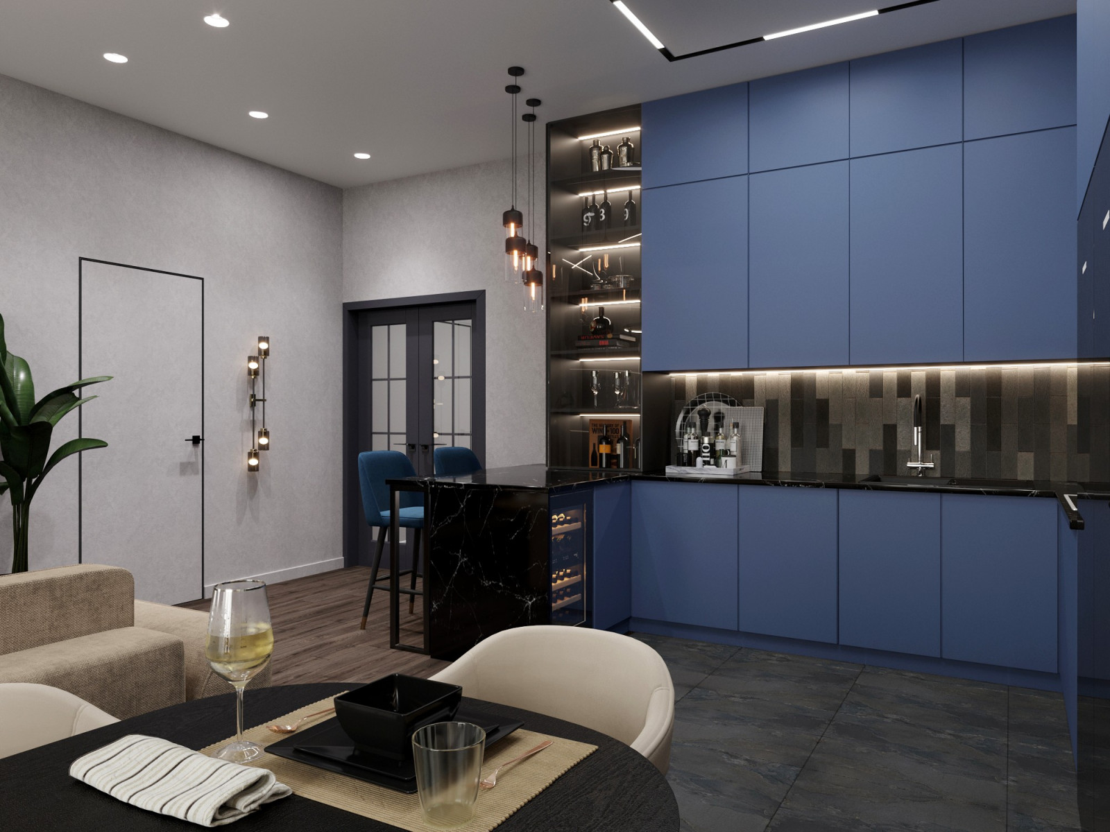 Квартира в серых тонах