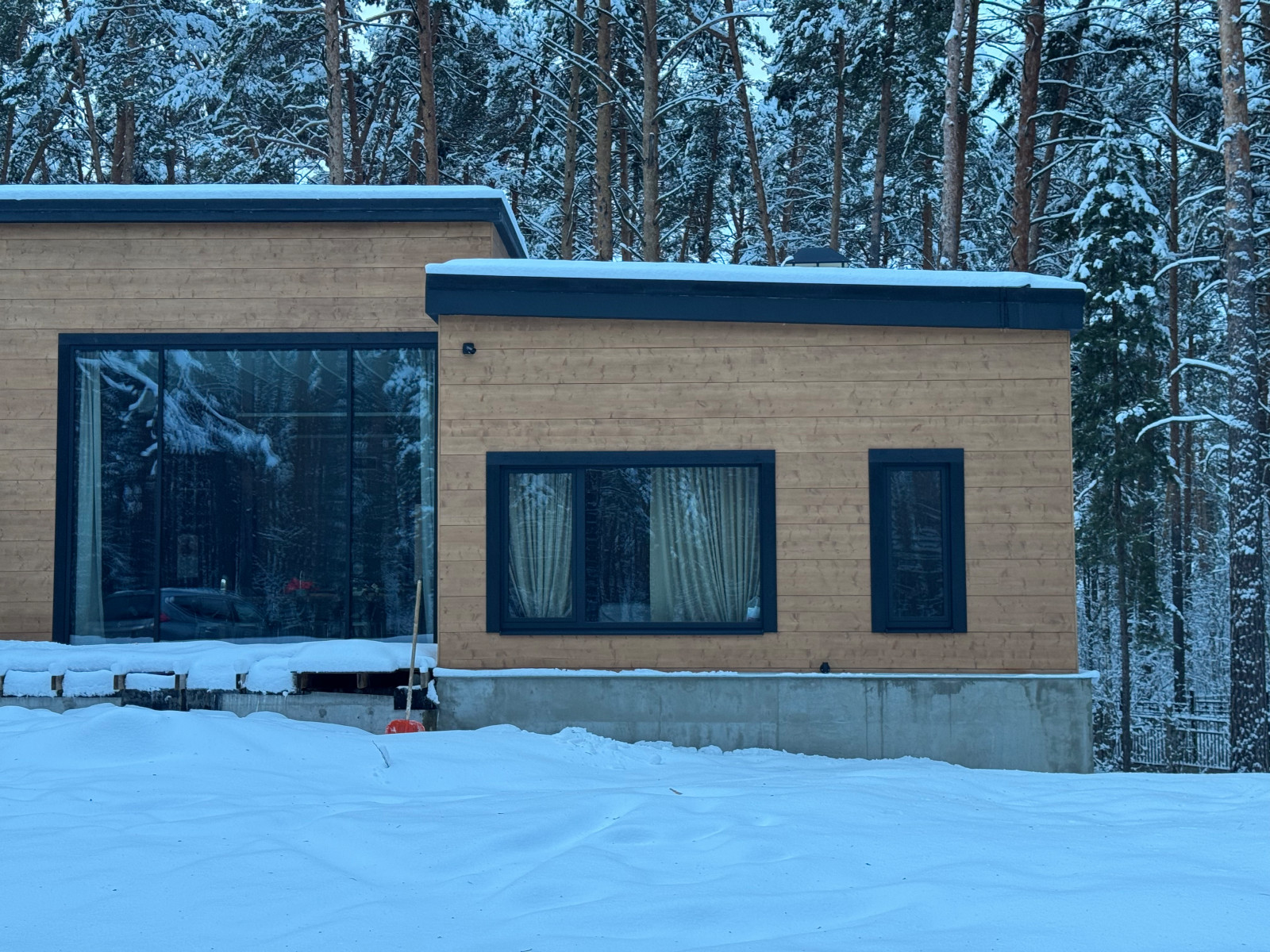 Одноэтажный дом из клееного бруса