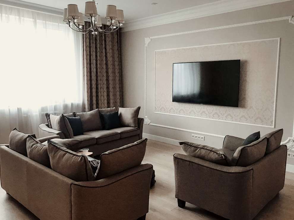 Обложка проекта: Квартира в классическом стиле. Сравнение 3д и фото