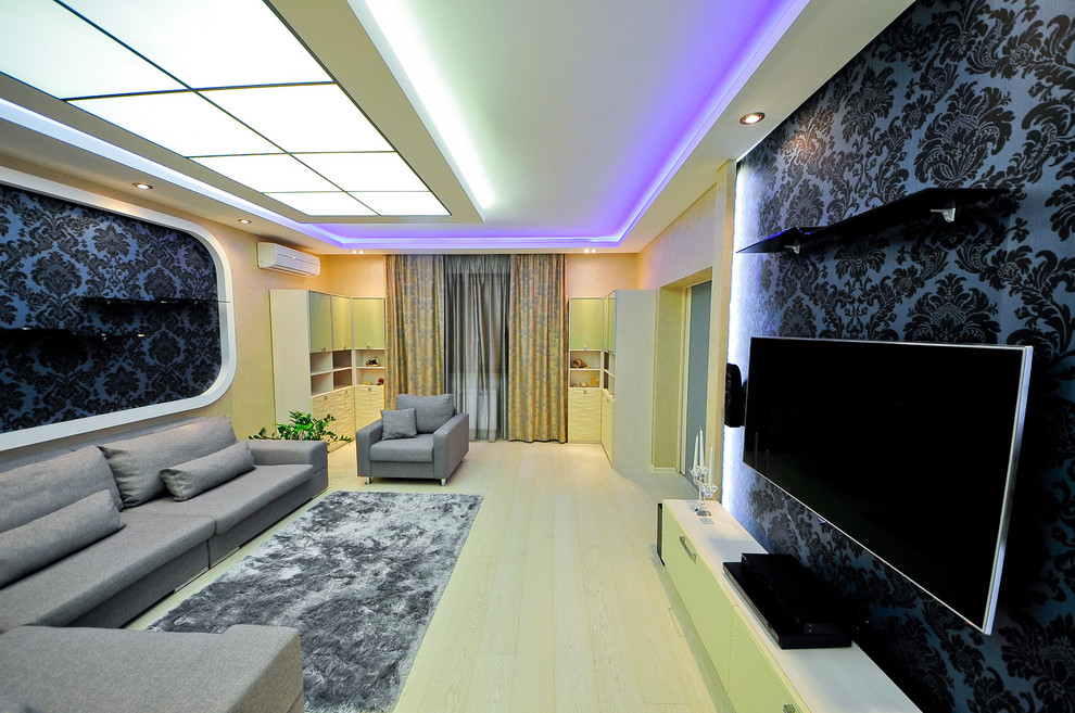 Скай Форт. Необычный интерьер квартиры площадью около 100 м2