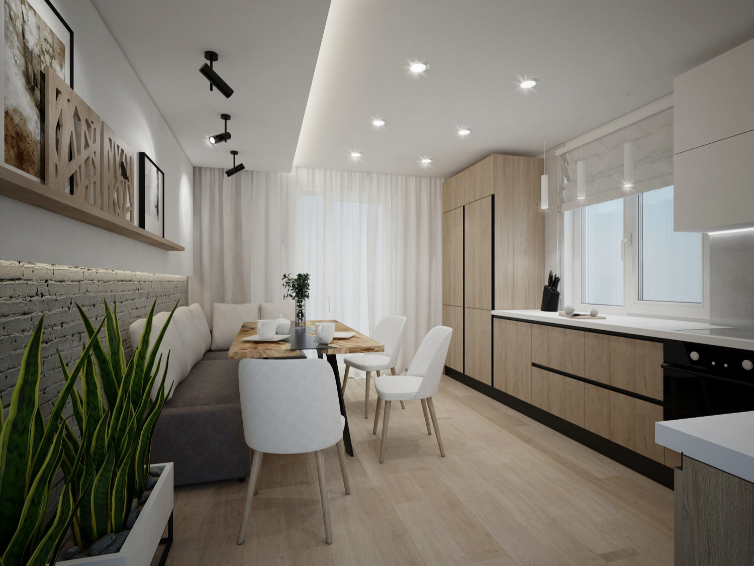 Обложка проекта: Кухня в частном доме в Красноярске. Ул. Продольная