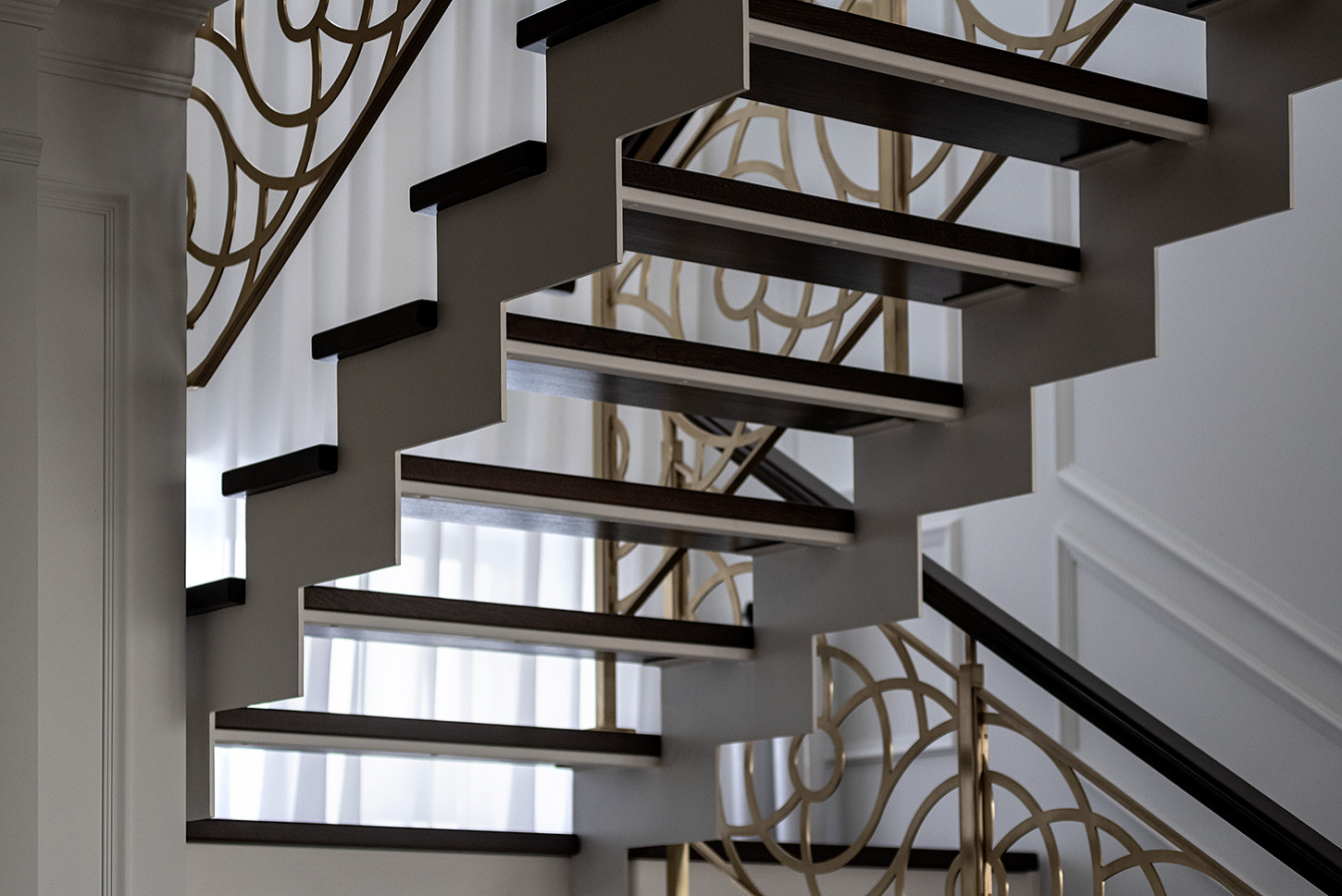 АЖУРНАЯ ЛЕСТНИЦА В ПОДМОСКОВНУЮ ЧАСТНУЮ РЕЗИДЕНЦИЮ