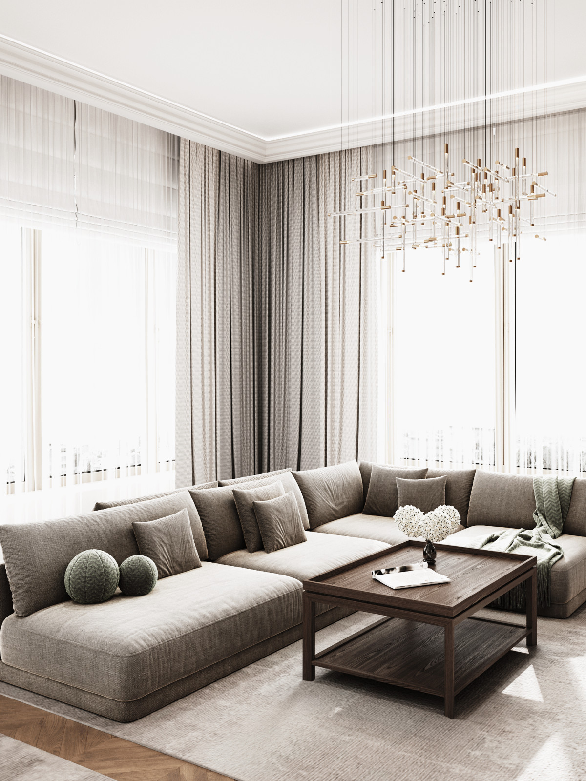 Современный интерьер на 200 кв.м.