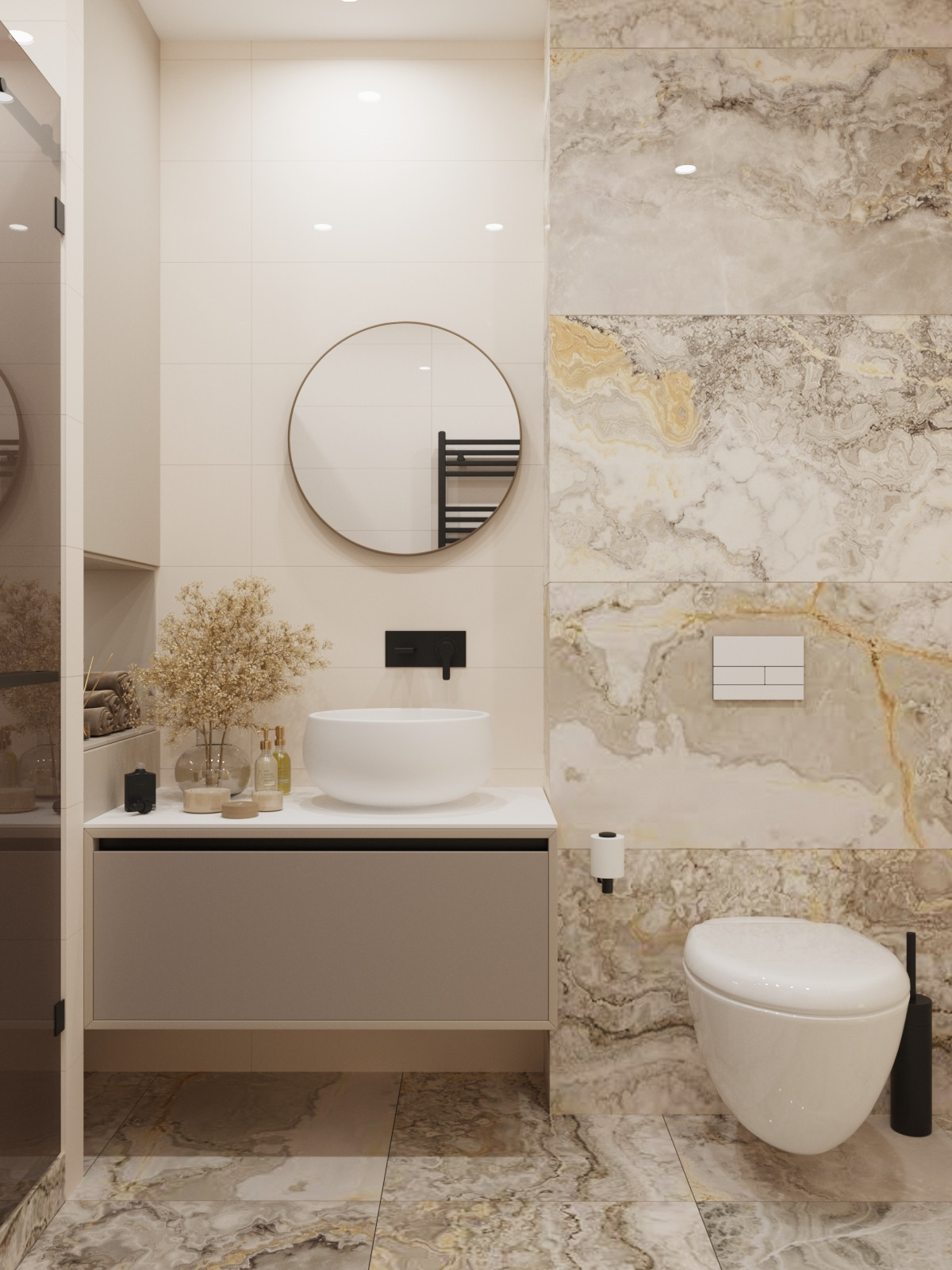 Контрастный дизайн в проекте квартиры в ЖК Культура