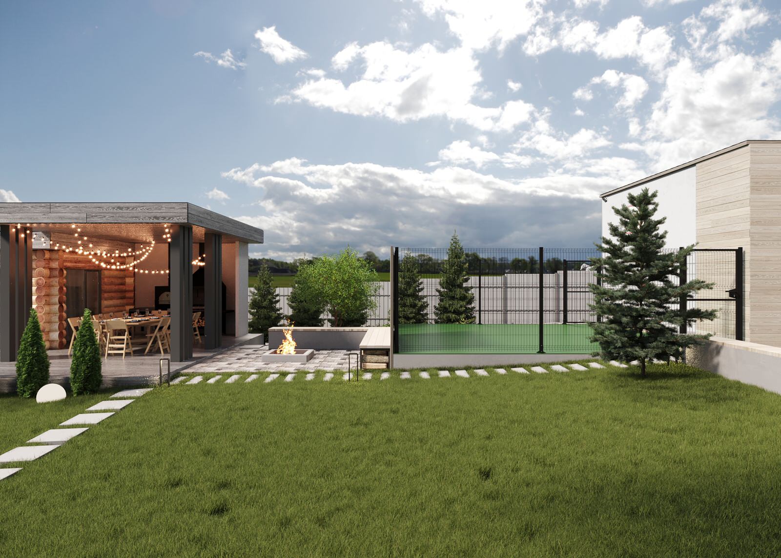 Ландшафтный дизайн участка в п. Южный прииск