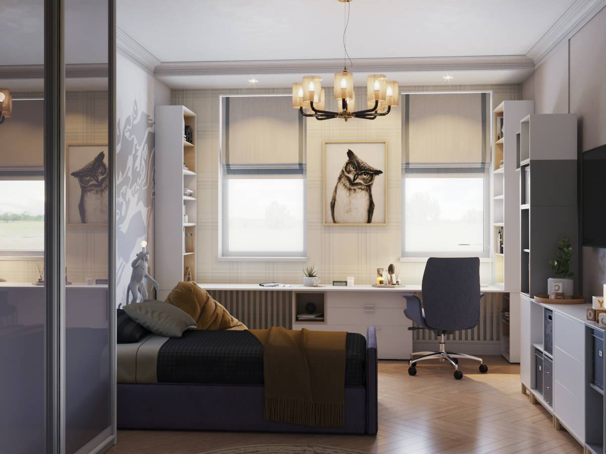 Легкий интерьер с элементами ар-деко