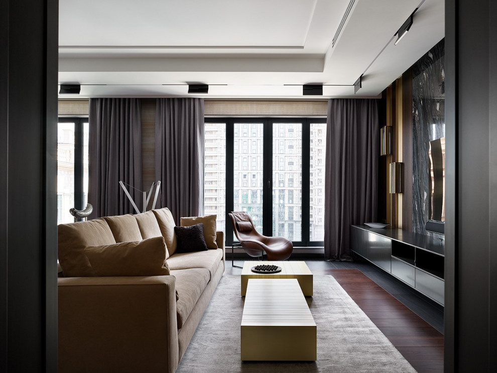 Люкс интерьер гостиной в Квартире 120 кв. м. в Современном стиле