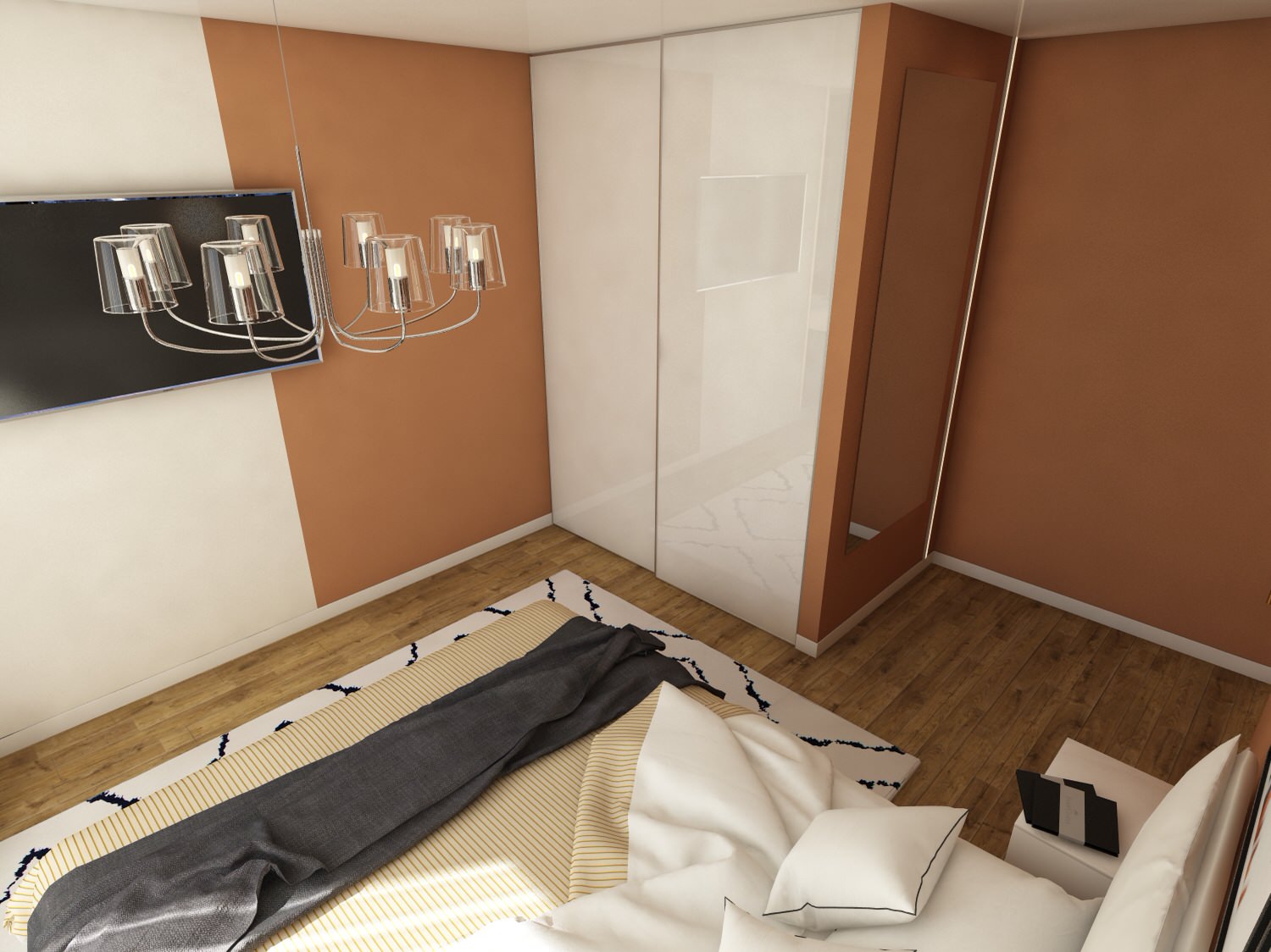 Квартира 60 кв.м. ТЗ от заказчика "Ярко и не ярко))"