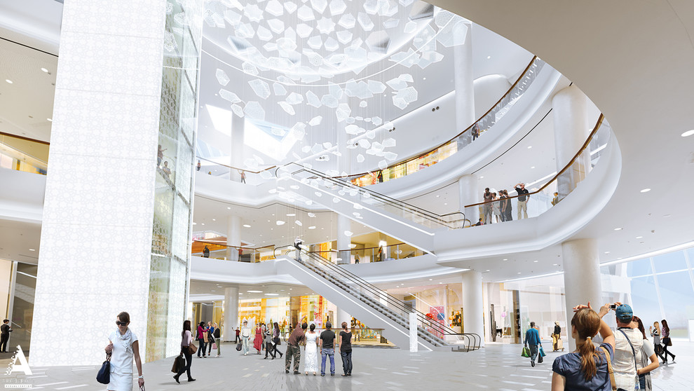Грозный Молл - визуализация одного из самых крупных торговых центров в России