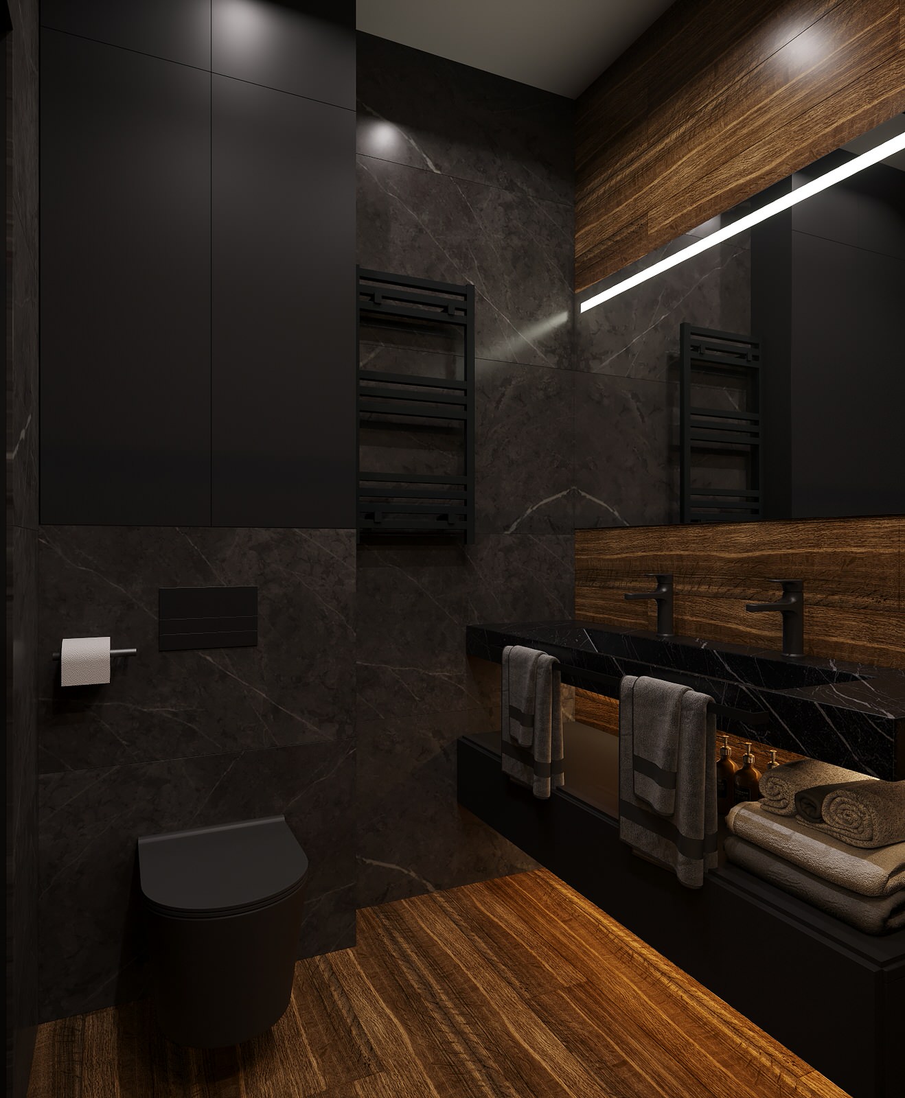 Дизайн трехкомнатной квартиры 65м² для молодой пары в ЖК Европейский квартал