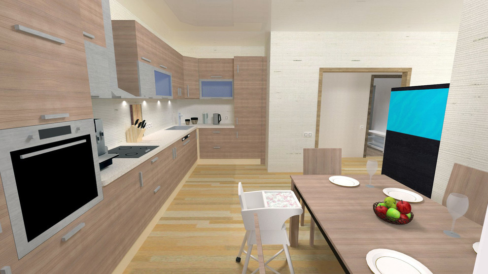 Технический проект четырехкомнатной квартиры. Площадь 127 кв. м