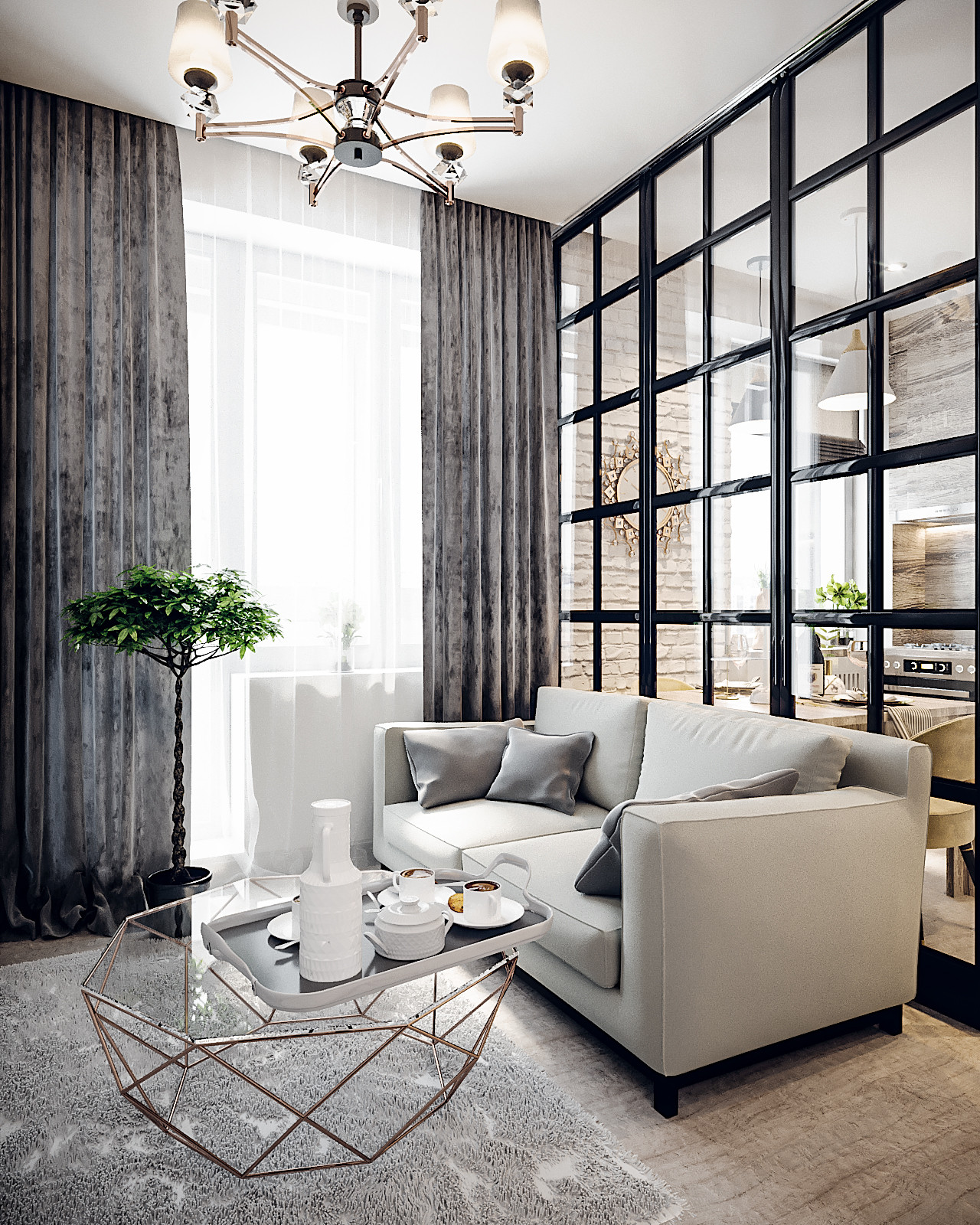 малогаборитная квартира в стиле Loft