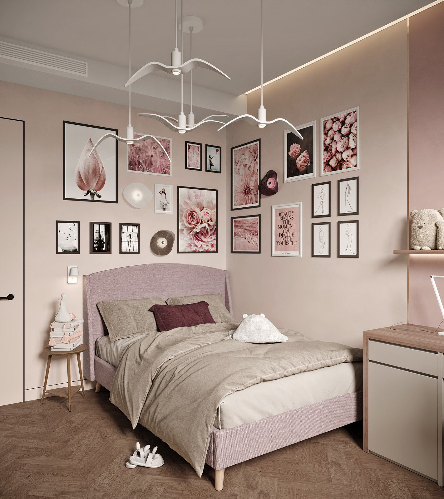 ЖК "Огни". Квартира для большой семьи. Детская дочери 2.