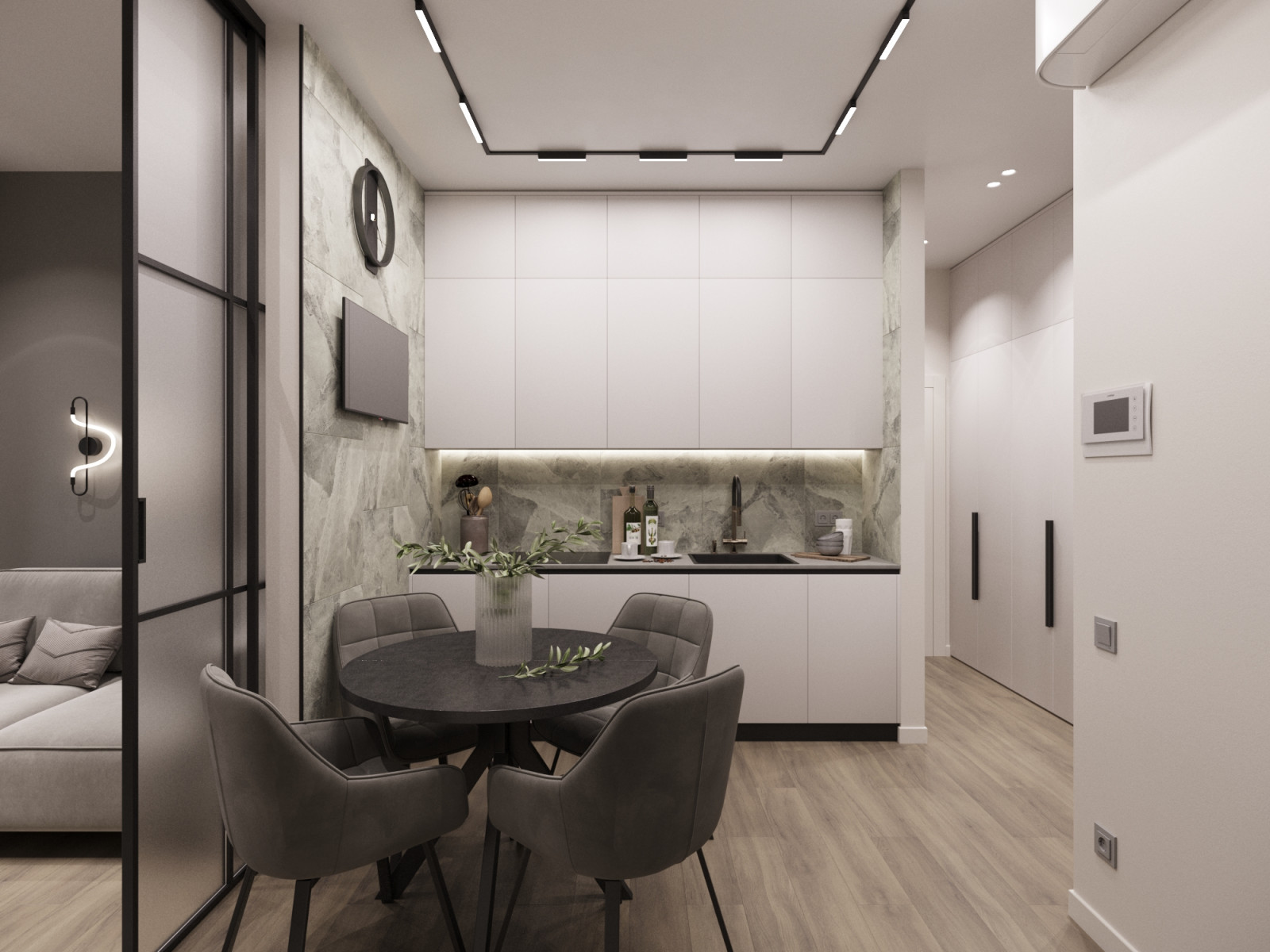 Дизайн интерьера евротрехкомнатной квартиры 65 м2