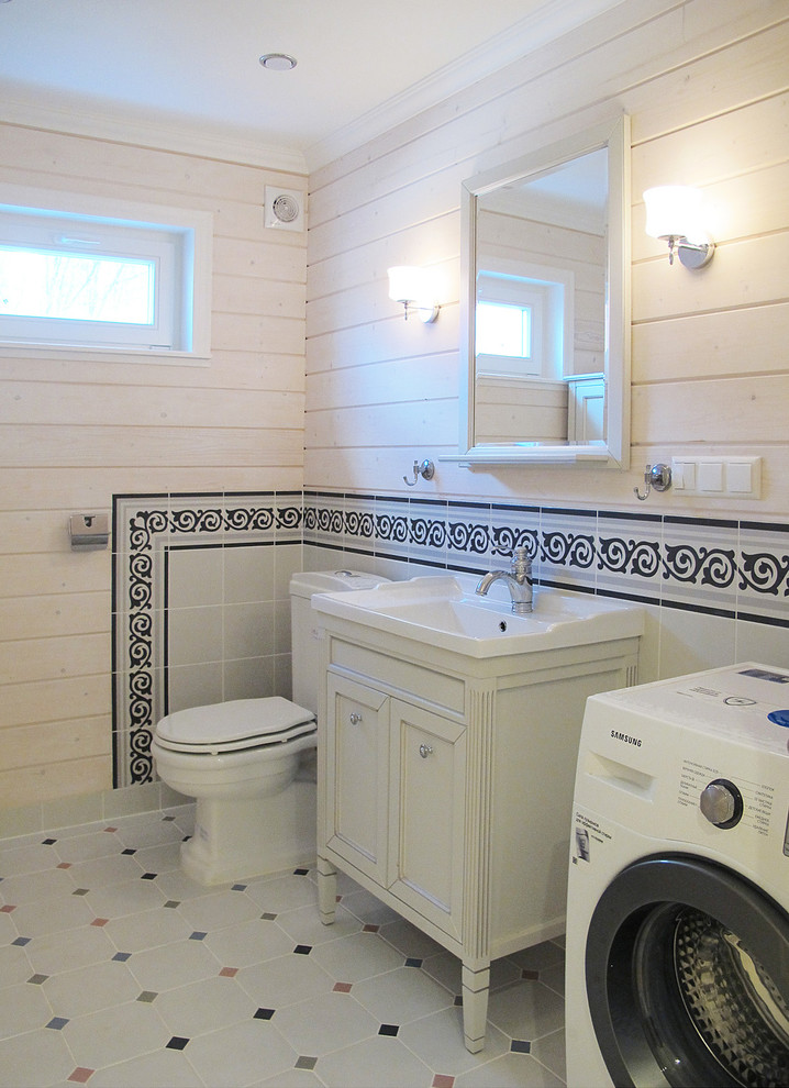 Одноэтажный загородный дом с баней