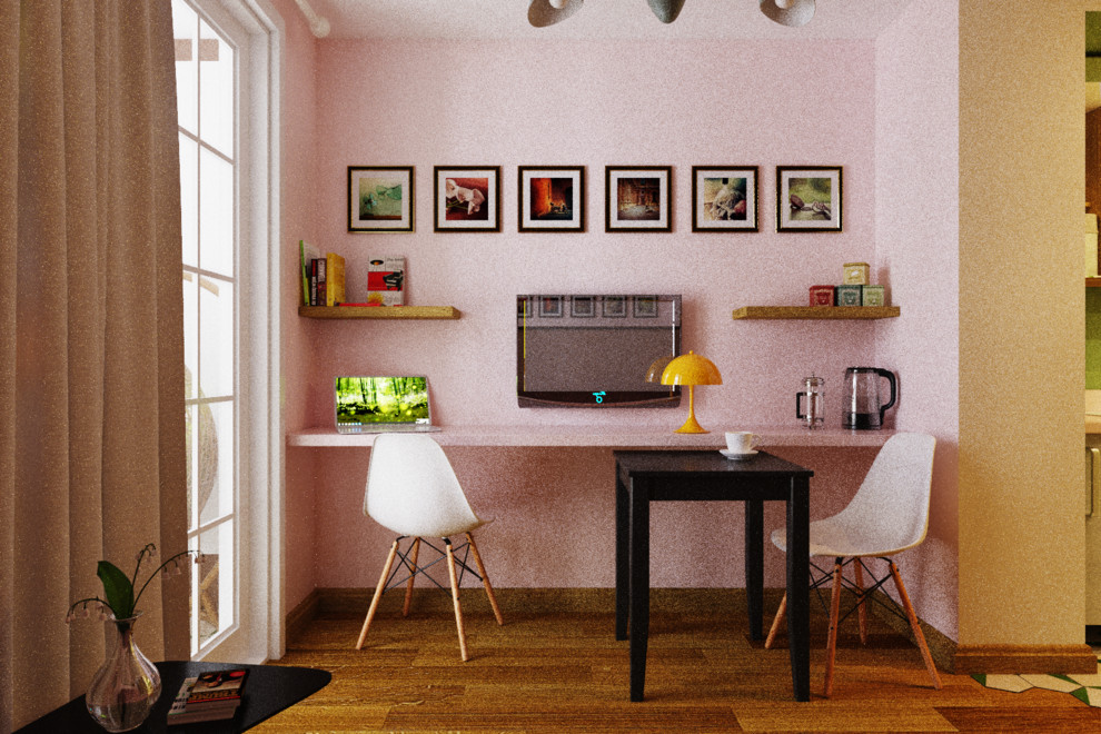 Обложка проекта: Студия с гардеробной для молодой девушки