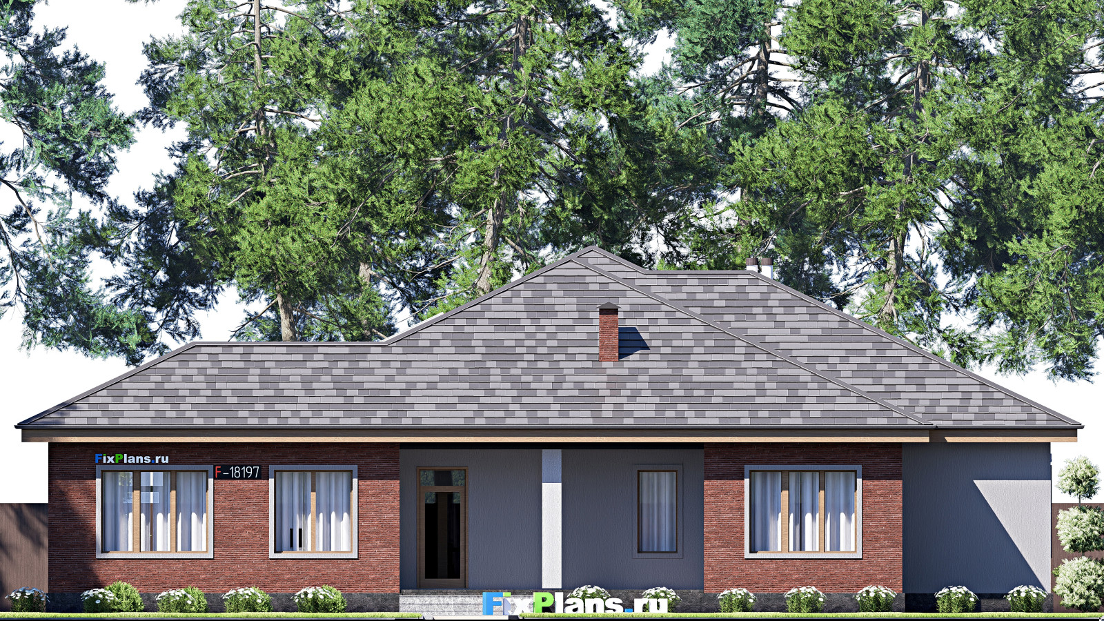 Проект одноэтажного дома 16х21м S203м2 F-18197